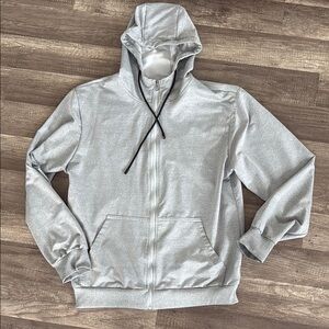 SHEIN Men’s Gray Zip-Up Hoodie L